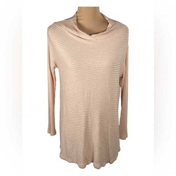 Free People We the Free Lover Rib Thermal Top Women's Small Pink Sweater Coastal - Picture 2 of 9